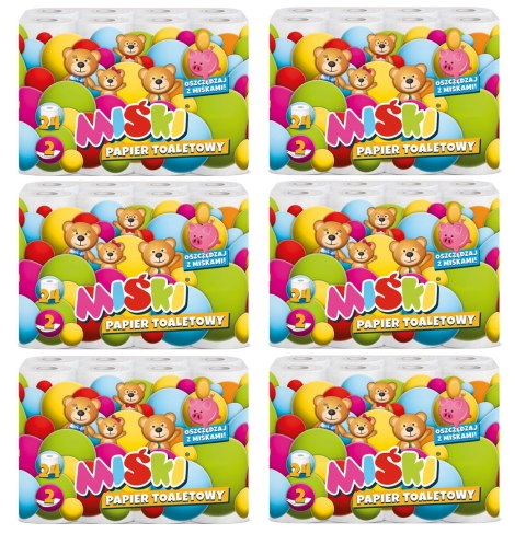 Papier toaletowy 24R MIŚKI 2W MIX - 144 Rolki Papier toaletowy 24R MIŚKI 2W MIX - 144 Rolki
