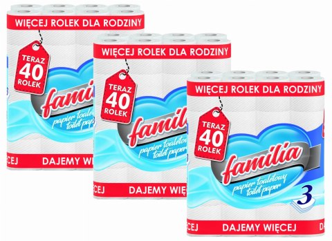 Papier toaletowy 40R FAMILIA 3W - 120 Rolek Papier toaletowy 40R FAMILIA 3W - 120 Rolek