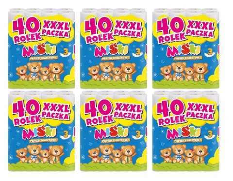 Papier toaletowy 40R MIŚKI 3W - 240 Rolek Papier toaletowy 40R MIŚKI 3W - 240 Rolek