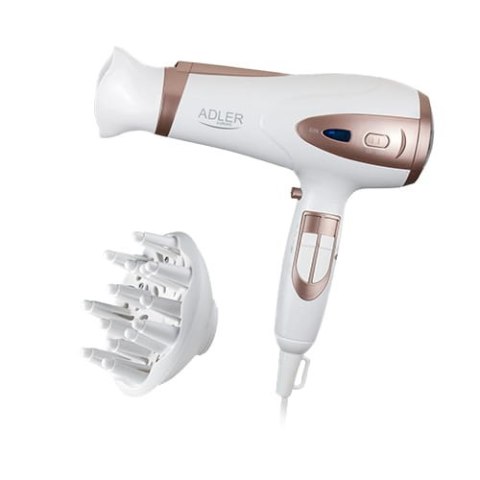 Suszarka Do Włosów Biała 2200W ION + dyfuzor ADLER AD 2248 Suszarka Do Włosów Biała 2200W ION + dyfuzor ADLER AD 2248
