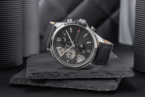 Zegarek Męski Tommy Hilfiger Baker Open Heart 1710644 + BOX Tommy Hilfiger Zegarek Męski Tommy Hilfiger Baker Open Heart 1710644 + BOX Tommy Hilfiger