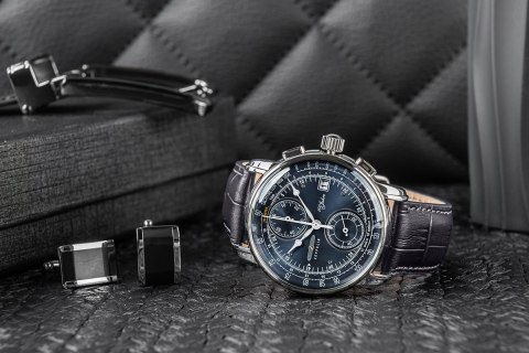 Zegarek Męski Zeppelin 100 Yahre Chronograph 8670-3 + BOX Zeppelin Zegarek Męski Zeppelin 100 Yahre Chronograph 8670-3 + BOX Zeppelin