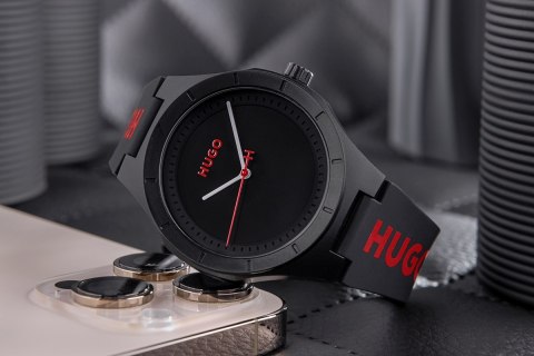 Zegarek Męski Hugo Lit For Him Black 1530343 + BOX Hugo Boss Zegarek Męski Hugo Lit For Him Black 1530343 + BOX Hugo Boss