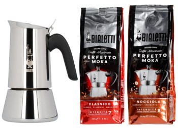 Akcesoria - Bialetti Venus 6tz + Kawa Nocciola 250g + Kawa Classico 250g (zestaw) BIALETTI Akcesoria - Bialetti Venus 6tz + Kawa Nocciola 250g + Kawa Classico 250g (zestaw) BIALETTI