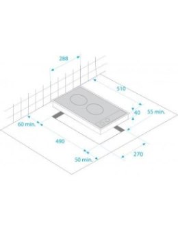 Płyta ceramiczna Beko HDCC 32200 X (2 pola grzejne; kolor inox) BEKO