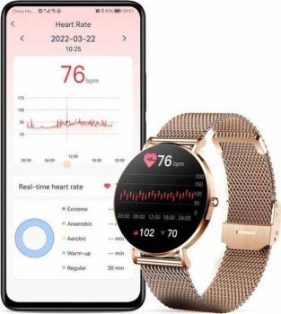 Smartwatch zegarek damski Manta Alexa złoty + różowy pasek Manta Multimedia Sp. z o.o. Smartwatch zegarek damski Manta Alexa złoty + różowy pasek Manta Multimedia Sp. z o.o.
