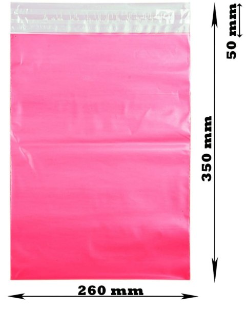 Foliopaki Kurierskie Różowe B4 260x350mm - 100 szt. Foliopaki Kurierskie Różowe B4 260x350mm - 100 szt.