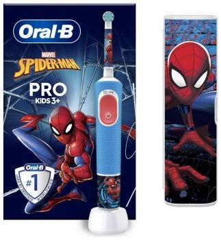 Szczoteczka - Oral-B Vitality Pro D103 Kids 3+ Spiderman Etui niebieski Oral-B Szczoteczka - Oral-B Vitality Pro D103 Kids 3+ Spiderman Etui niebieski Oral-B