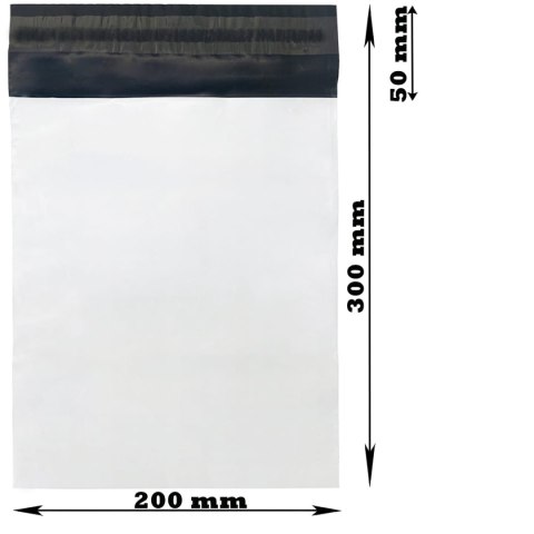 Foliopaki Kurierskie Białe 200x300mm - 1000 szt. Foliopaki Kurierskie Białe 200x300mm - 1000 szt.