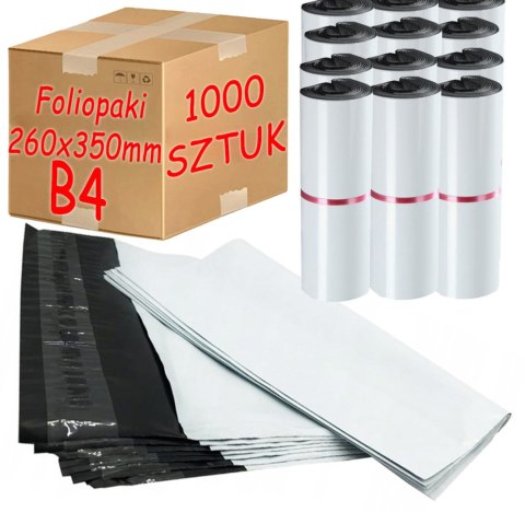 Foliopaki Kurierskie Białe B4 260x350mm - 1000 szt. Foliopaki Kurierskie Białe B4 260x350mm - 1000 szt.