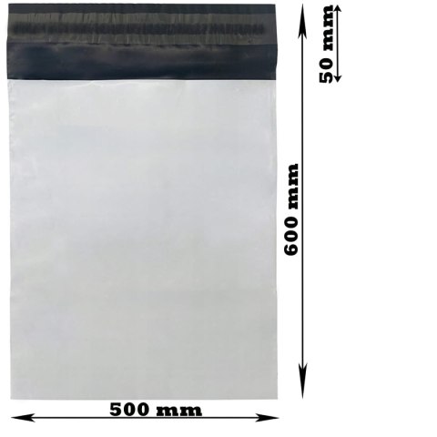 Foliopaki Kurierskie Białe XL 500x600mm - 500 szt. Foliopaki Kurierskie Białe XL 500x600mm - 500 szt.