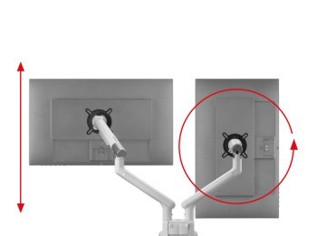 One For All DM7220 Uniwersalny uchwyt do monitora ARM, DESIGN, SMART, DUAL, biały, 2x 13''-35'' 9kg One For All One For All DM7220 Uniwersalny uchwyt do monitora ARM, DESIGN, SMART, DUAL, biały, 2x 13''-35'' 9kg One For All