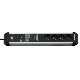 Listwa przeciwprzepięciowa Premium Protect line 4 gniazda 3m 60.000 czarno/srebrna Brennenstuhl 1391014400