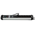 Listwa przeciwprzepięciowa Premium Protect line 6 gniazd 3m 60.000 czarno/srebrna Brennenstuhl 1391014600