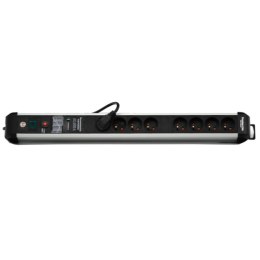 Listwa przeciwprzepięciowa Premium Protect line 8 gniazd 3m 60.000 czarno/srebrna Brennenstuhl 1391014800