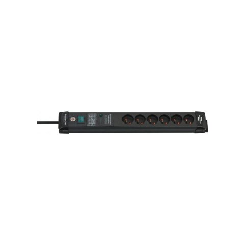 Listwa przeciwprzepięciowa Premium line 6 gniazd 3m 60.000A czarna Brennenstuhl 1951164400 Listwa przeciwprzepięciowa Premium line 6 gniazd 3m 60.000A czarna Brennenstuhl 1951164400