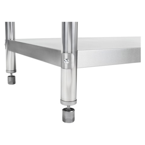 Stół do kuchni blat roboczy ze stali nierdzewnej z rantem i dolną półką 120x60cm Stół do kuchni blat roboczy ze stali nierdzewnej z rantem i dolną półką 120x60cm