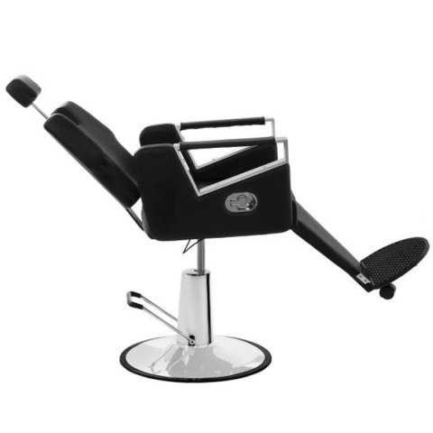 Profesjonalny fotel fryzjerski barberski z podnóżkiem obrotowy TURIN Physa czarny Profesjonalny fotel fryzjerski barberski z podnóżkiem obrotowy TURIN Physa czarny