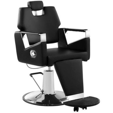 Profesjonalny fotel fryzjerski barberski z podnóżkiem obrotowy TURIN Physa czarny Profesjonalny fotel fryzjerski barberski z podnóżkiem obrotowy TURIN Physa czarny