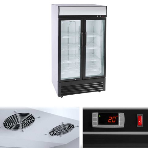 Lodówka chłodziarka szafa chłodnicza na napoje podwójna przeszklona 2-8deg;C 630L Lodówka chłodziarka szafa chłodnicza na napoje podwójna przeszklona 2-8deg;C 630L