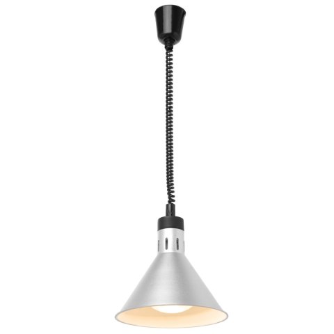 Lampa do podgrzewania potraw - wisząca stożkowa srebrna 250W Lampa do podgrzewania potraw - wisząca stożkowa srebrna 250W