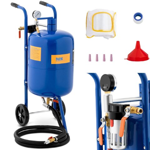 Piaskarka syfonowa mobilna z regulacją ciśnienia 60-125 psi 40 l Piaskarka syfonowa mobilna z regulacją ciśnienia 60-125 psi 40 l