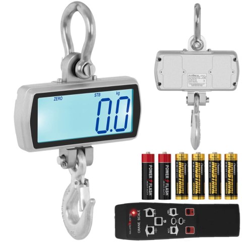 Waga hakowa wisząca magazynowa z pilotem duży wyświetlacz LCD 500 / 0.1 kg Waga hakowa wisząca magazynowa z pilotem duży wyświetlacz LCD 500 / 0.1 kg