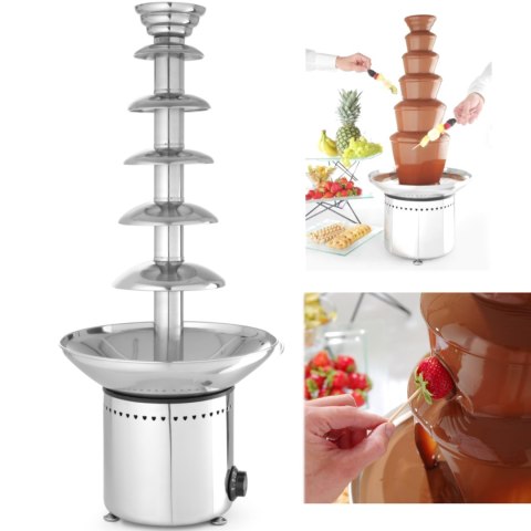 Fontanna do czekolady fondue 6 poziomów stalowa 300 W - Hendi 274163 Fontanna do czekolady fondue 6 poziomów stalowa 300 W - Hendi 274163