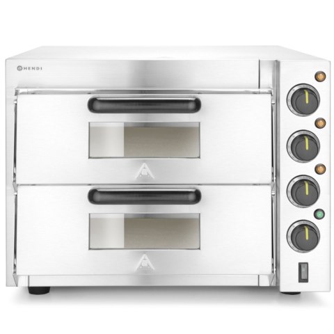 Piec do pizzy dwukomorowy na 2 duże pizze 3000 W 230 V - Hendi 220283 Piec do pizzy dwukomorowy na 2 duże pizze 3000 W 230 V - Hendi 220283