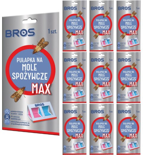 BROS - pułapka na mole spożywcze MAX - na samce i samice - 10 szt. BROS - pułapka na mole spożywcze MAX - na samce i samice - 10 szt.