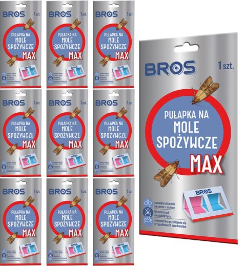 BROS - pułapka na mole spożywcze MAX - na samce i samice - 10 szt. BROS - pułapka na mole spożywcze MAX - na samce i samice - 10 szt.
