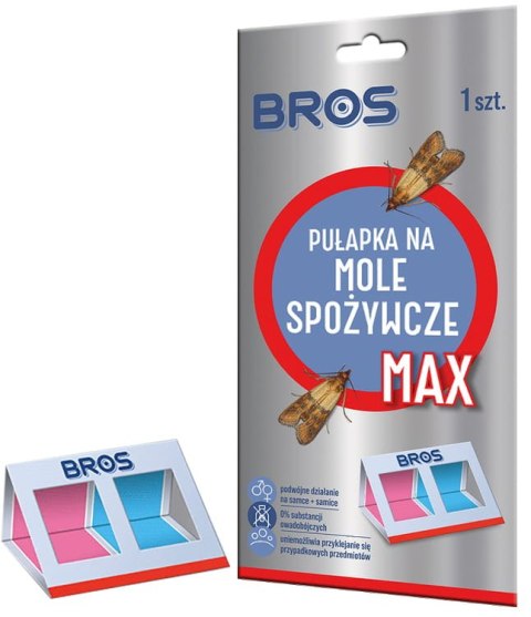 BROS - pułapka na mole spożywcze MAX - na samce i samice - 10 szt. BROS - pułapka na mole spożywcze MAX - na samce i samice - 10 szt.