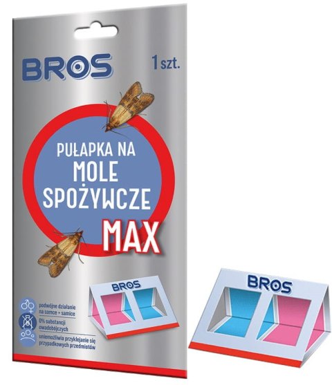 BROS - pułapka na mole spożywcze MAX - na samce i samice - 10 szt. BROS - pułapka na mole spożywcze MAX - na samce i samice - 10 szt.