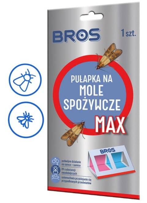 BROS - pułapka na mole spożywcze MAX - na samce i samice - 10 szt. BROS - pułapka na mole spożywcze MAX - na samce i samice - 10 szt.