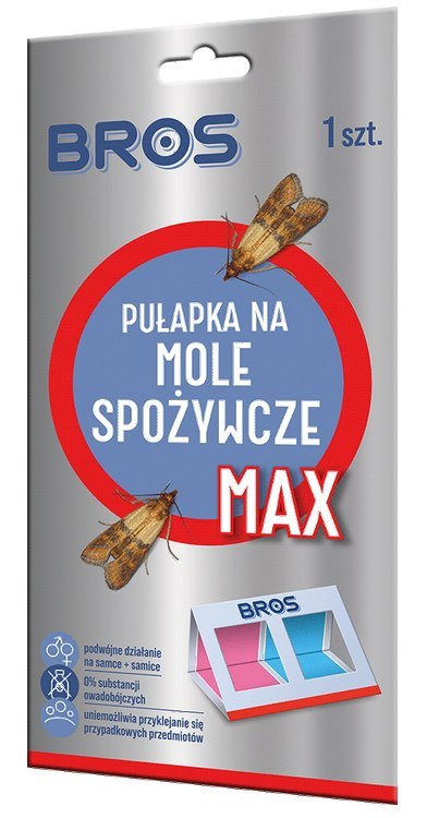 BROS - pułapka na mole spożywcze MAX - na samce i samice - 10 szt. BROS - pułapka na mole spożywcze MAX - na samce i samice - 10 szt.
