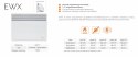 Elektryczny grzejnik naścienny WARMTEC EWX-1000W