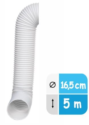 Rura do klimatyzatora przenośnego lewoskrętna (fi16,5cm) - 5m Rura do klimatyzatora przenośnego lewoskrętna (fi16,5cm) - 5m