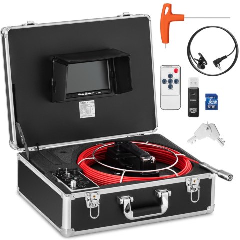Endoskop kamera diagnostyczna inspekcyjna w walizce 12 LED TFT 7 '' SD 20 m Endoskop kamera diagnostyczna inspekcyjna w walizce 12 LED TFT 7 '' SD 20 m