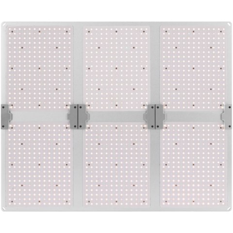 Lampa do uprawy wzrostu roślin pełne spektrum 72 x 60 cm 1404 LED 600 W srebrna Lampa do uprawy wzrostu roślin pełne spektrum 72 x 60 cm 1404 LED 600 W srebrna