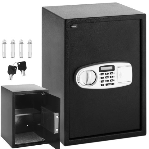 Sejf elektroniczny domowy biurowy z zamkiem szyfrowym stalowy 36x35x52 cm Sejf elektroniczny domowy biurowy z zamkiem szyfrowym stalowy 36x35x52 cm