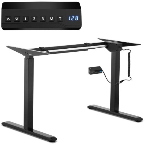 Stelaż rama biurka z elektryczną regulacją wysokości 73-123 cm do 80 kg CZARNY Stelaż rama biurka z elektryczną regulacją wysokości 73-123 cm do 80 kg CZARNY