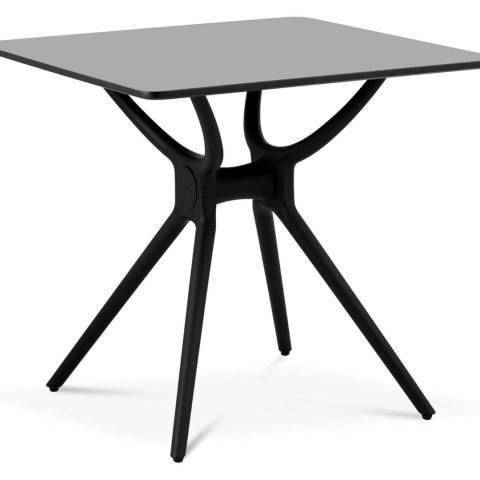 Stół stolik kwadratowy do domu biura uniwersalny maks. 150 kg 80x80 cm CZARNY Stół stolik kwadratowy do domu biura uniwersalny maks. 150 kg 80x80 cm CZARNY