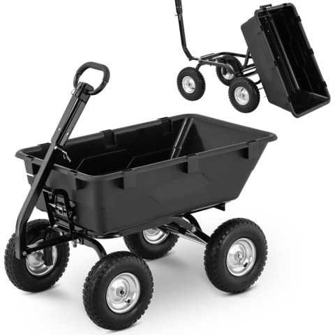 Wózek wywrotka ogrodowa transportowa uchylna do 550 kg poj. 150 l Wózek wywrotka ogrodowa transportowa uchylna do 550 kg poj. 150 l