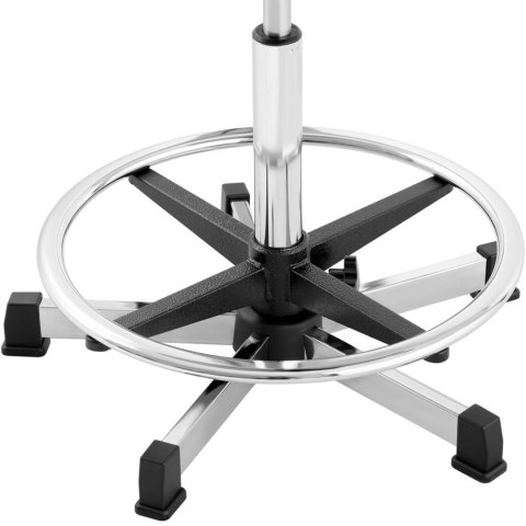 Krzesło robocze warsztatowe z oparciem podnóżkiem ze sklejki CHROM do 120 kg 550-800 mm Krzesło robocze warsztatowe z oparciem podnóżkiem ze sklejki CHROM do 120 kg 550-800 mm