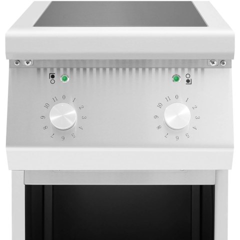 Kuchnia indukcyjna 2 palnikowa wolnostojąca na otwartej podstawie 400 V 8500 W Kuchnia indukcyjna 2 palnikowa wolnostojąca na otwartej podstawie 400 V 8500 W