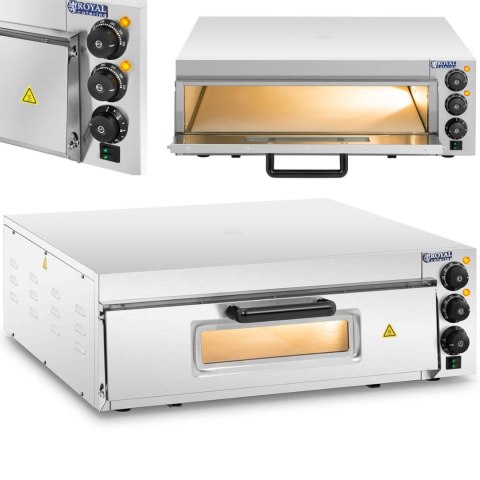 Piec do pizzy jednokomorowy z szybą 1 pizza 60 cm 230 V 3000 W Piec do pizzy jednokomorowy z szybą 1 pizza 60 cm 230 V 3000 W