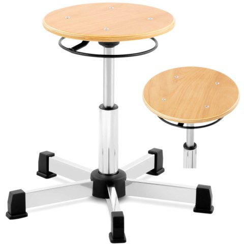 Taboret krzesło robocze warsztatowe ze sklejki CHROM do 120 kg 350-485 mm Taboret krzesło robocze warsztatowe ze sklejki CHROM do 120 kg 350-485 mm