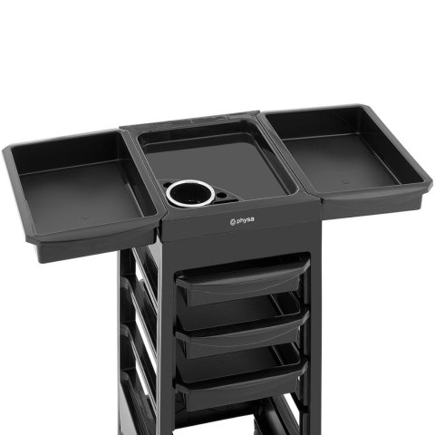 Wózek pomocnik fryzjerski z uchwytem na suszarkę 5 szuflad półka 495 x 284 mm Wózek pomocnik fryzjerski z uchwytem na suszarkę 5 szuflad półka 495 x 284 mm