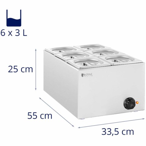 Bemar podgrzewacz elektryczny 6 x GN 1/6 640 W Bemar podgrzewacz elektryczny 6 x GN 1/6 640 W