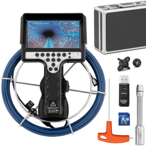 Endoskop kamera diagnostyczna inspekcyjna w walizce 12 LED SD 30 m Endoskop kamera diagnostyczna inspekcyjna w walizce 12 LED SD 30 m